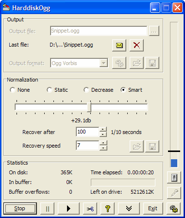 HarddiskOgg main window screenshot